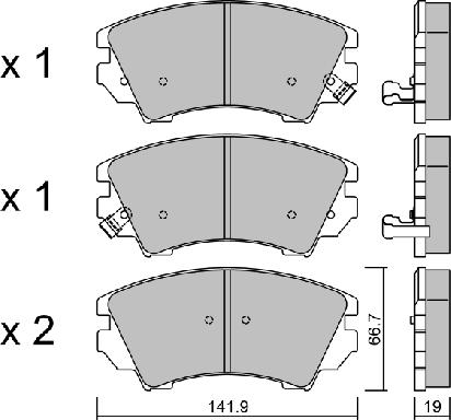 AISIN BPOP-1011 - Brake Pad Set, disc brake car-mod.net