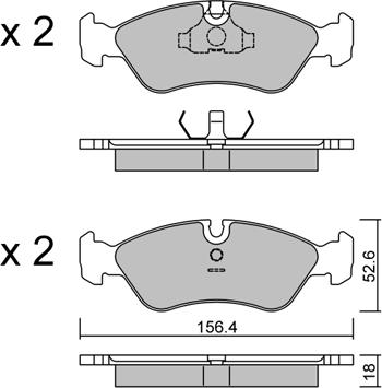AISIN BPOP-1017 - Brake Pad Set, disc brake car-mod.net