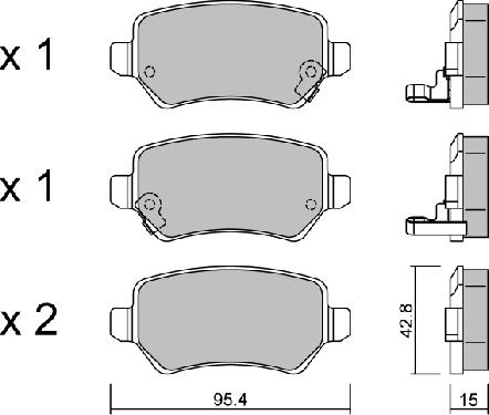 AISIN BPOP-2001 - Brake Pad Set, disc brake car-mod.net