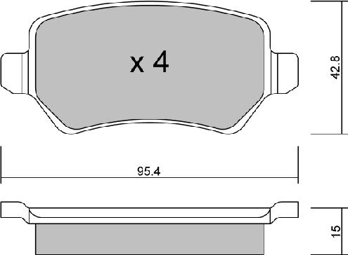 AISIN BPOP-2003 - Brake Pad Set, disc brake car-mod.net