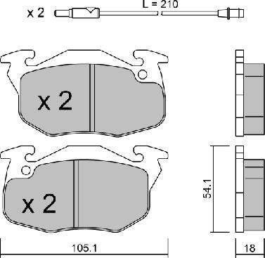 AISIN BPPE-1003 - Brake Pad Set, disc brake car-mod.net