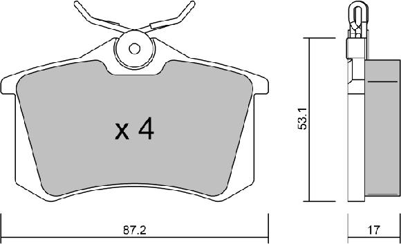 AISIN BPPE-2002 - Brake Pad Set, disc brake car-mod.net