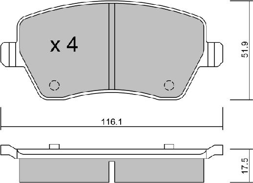 AISIN BPRE-1901 - Brake Pad Set, disc brake car-mod.net