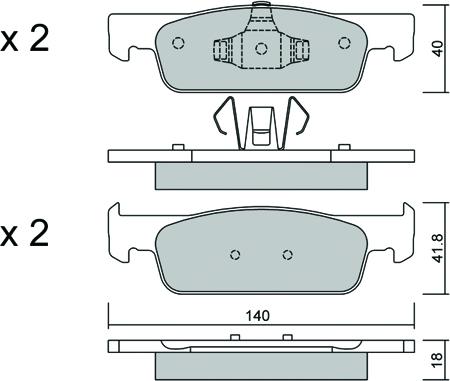 AISIN BPRE-1024 - Brake Pad Set, disc brake car-mod.net