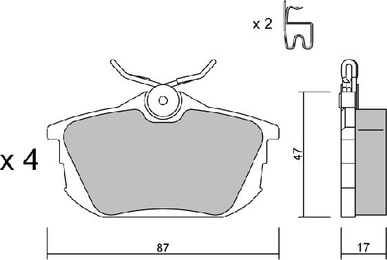AISIN BPSM-2001 - Brake Pad Set, disc brake car-mod.net