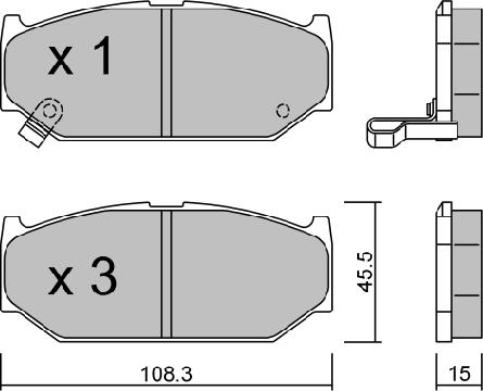 AISIN BPSZ-1000 - Brake Pad Set, disc brake car-mod.net