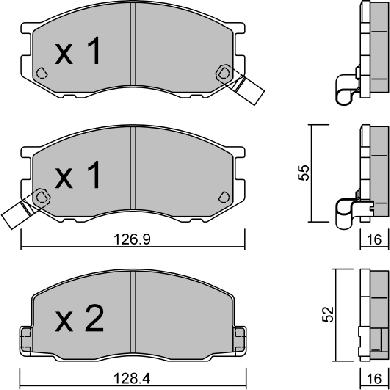 AISIN BPTO-1931 - Brake Pad Set, disc brake car-mod.net