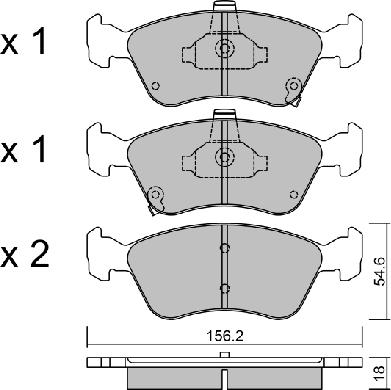 AISIN BPTO-1920 - Brake Pad Set, disc brake car-mod.net