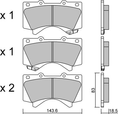 AISIN BPTO-1024 - Brake Pad Set, disc brake car-mod.net