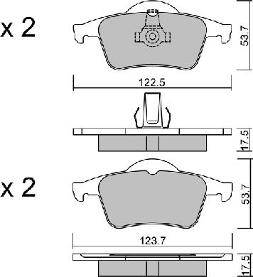 AISIN BPVO-2001 - Brake Pad Set, disc brake car-mod.net