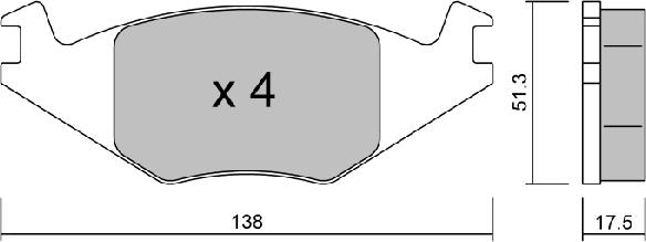 AISIN BPVW-1900 - Brake Pad Set, disc brake car-mod.net