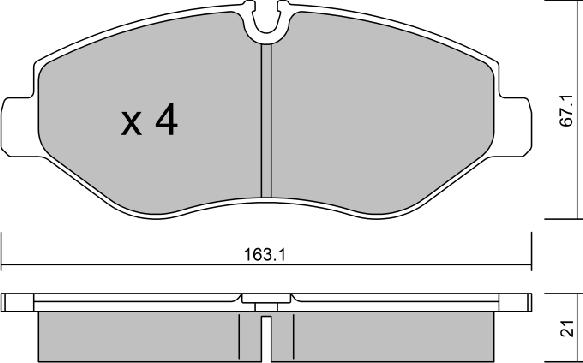 AISIN BPVW-1001 - Brake Pad Set, disc brake car-mod.net