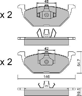 AISIN BPVW-1008 - Brake Pad Set, disc brake car-mod.net