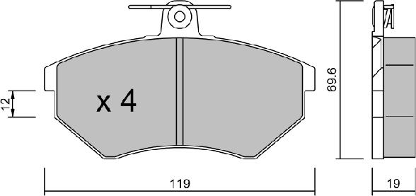 AISIN BPVW-1003 - Brake Pad Set, disc brake car-mod.net