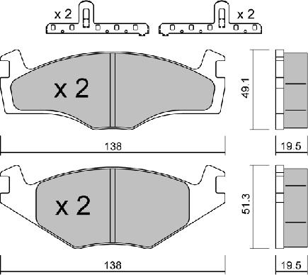 AISIN BPVW-1007 - Brake Pad Set, disc brake car-mod.net