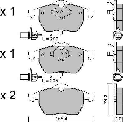 AISIN BPVW-1014 - Brake Pad Set, disc brake car-mod.net
