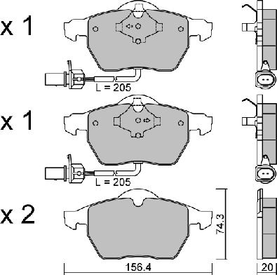 AISIN BPVW-1010 - Brake Pad Set, disc brake car-mod.net