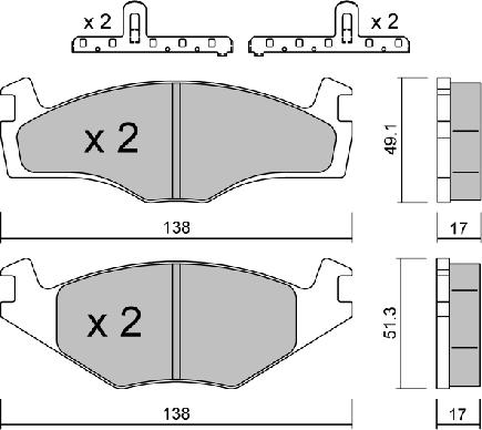 AISIN BPVW-1035 - Brake Pad Set, disc brake car-mod.net