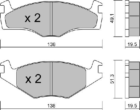 AISIN BPVW-1030 - Brake Pad Set, disc brake car-mod.net