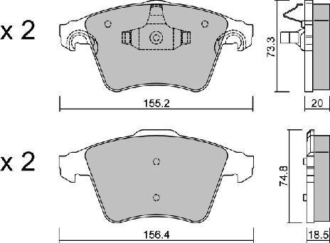 AISIN BPVW-1032 - Brake Pad Set, disc brake car-mod.net