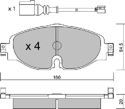 AISIN BPVW-1029 - Brake Pad Set, disc brake car-mod.net