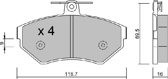 AISIN BPVW-1024 - Brake Pad Set, disc brake car-mod.net