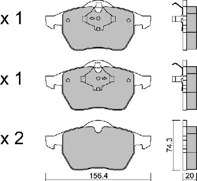 AISIN BPVW-1025 - Brake Pad Set, disc brake car-mod.net