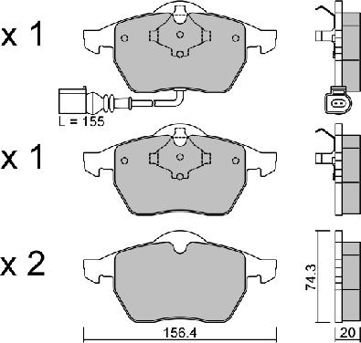 AISIN BPVW-1026 - Brake Pad Set, disc brake car-mod.net