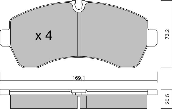 AISIN BPVW-1020 - Brake Pad Set, disc brake car-mod.net