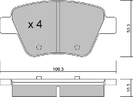 AISIN BPVW-2006 - Brake Pad Set, disc brake car-mod.net