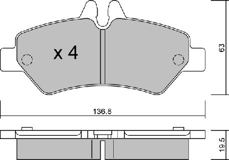 AISIN BPVW-2001 - Brake Pad Set, disc brake car-mod.net