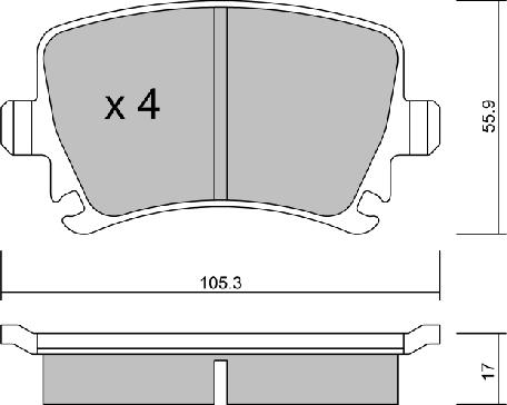 AISIN BPVW-2003 - Brake Pad Set, disc brake car-mod.net