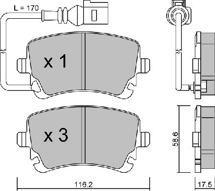 AISIN BPVW-2002 - Brake Pad Set, disc brake car-mod.net