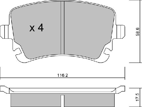 AISIN BPVW-2010 - Brake Pad Set, disc brake car-mod.net
