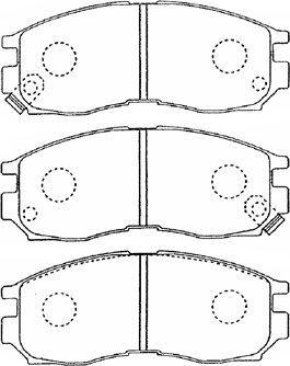 AISIN D1N035 - Brake Pad Set, disc brake car-mod.net