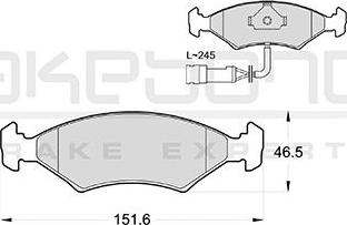 Akebono AN-4404WK - Brake Pad Set, disc brake car-mod.net
