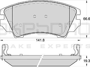 Akebono ASP1745 - Brake Pad Set, disc brake car-mod.net