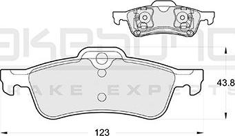 Akebono AN-4509K - Brake Pad Set, disc brake car-mod.net