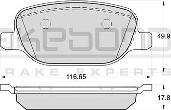 Akebono AN-4516K - Brake Pad Set, disc brake car-mod.net