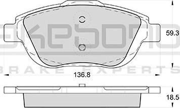 4U Autoparts 37324PU - Brake Pad Set, disc brake car-mod.net