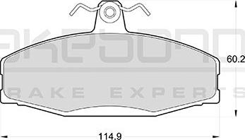 Akebono AN-4061K - Brake Pad Set, disc brake car-mod.net