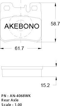 Akebono AN-4068WK - Brake Pad Set, disc brake car-mod.net