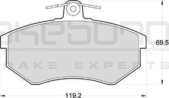 Akebono AN-4076K - Brake Pad Set, disc brake car-mod.net