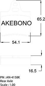 Akebono AN-4158K - Brake Pad Set, disc brake car-mod.net