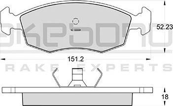 Akebono AN-4178WK - Brake Pad Set, disc brake car-mod.net