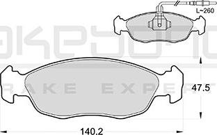 Akebono AN-4395WKE - Brake Pad Set, disc brake car-mod.net