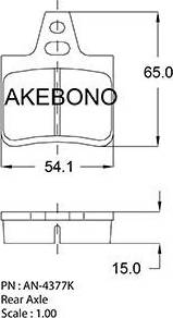 Akebono AN-4377K - Brake Pad Set, disc brake car-mod.net