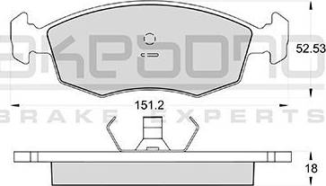 Akebono AN-4203K - Brake Pad Set, disc brake car-mod.net