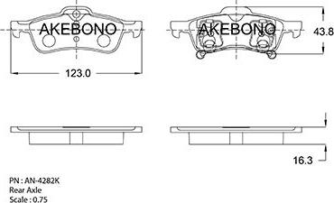 Akebono AN-4282KE - Brake Pad Set, disc brake car-mod.net
