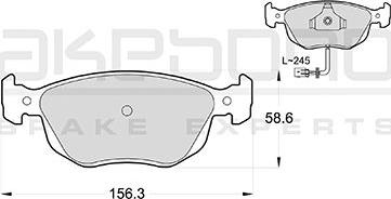 Akebono AN-4234WKE - Brake Pad Set, disc brake car-mod.net